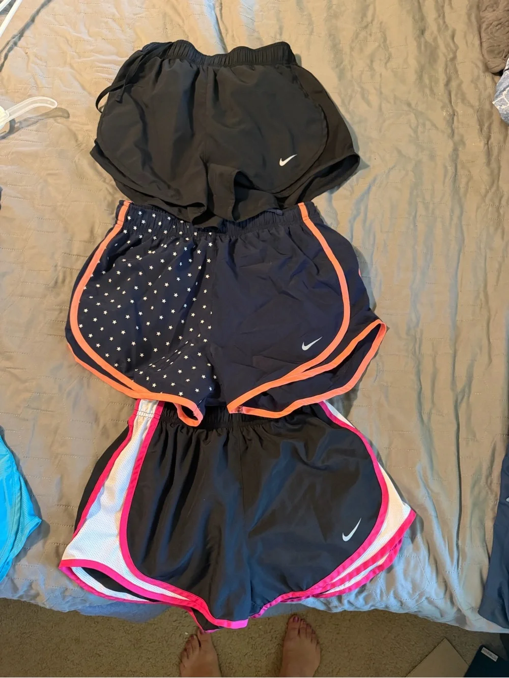 Nike Women's Dri-FIT Elastic Waist Shorts - Black & Pink